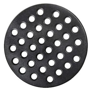 9 in. Black Round Cast Iron Bottom Grill Grate for Large Big Green Egg