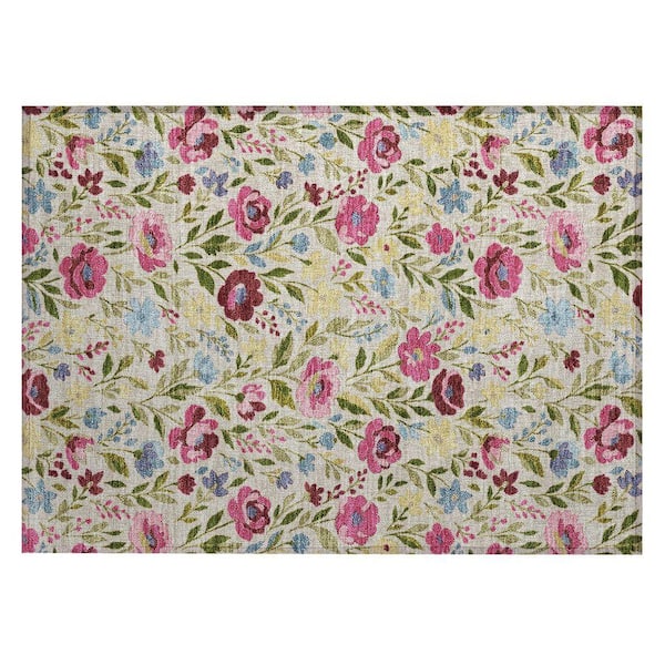Chantille Machine Washable Indoor/Outdoor Abstract ACN2438 Linen 2 ft. x 3 ft. Accent Rug