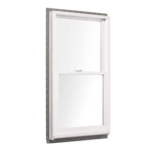 33-5/8 in. x 56-7/8 in. 400 Series White Clad Wood Tilt-Wash Double-Hung Window with Low-E Glass, White Int & Stone Hdw