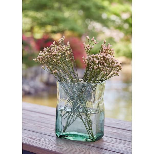 Signature DESIGN BY ASHLEY Taylow 8 in. H Clear Glass Square Decorative Vase (Set of 3)