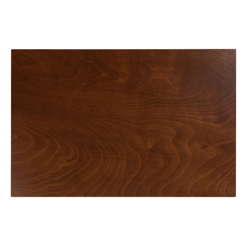 Eveline Walnut Brown Wood 43-Inch Rectangular Dining Table