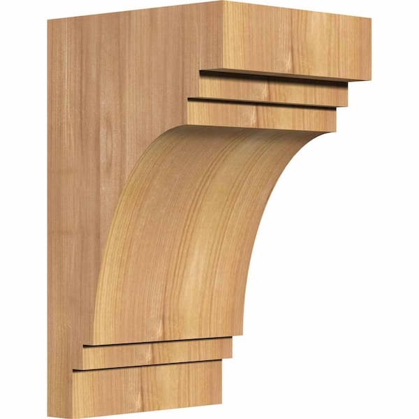 Ekena Millwork 5-1/2 in. x 6 in. x 10 in. Western Red Cedar Pescadero Smooth Corbel