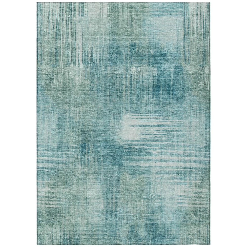 Chantille Machine Washable Indoor/Outdoor Abstract ACN2718 Teal 3 ft. x 5 ft. Area Rug price history on PriceWatchPro