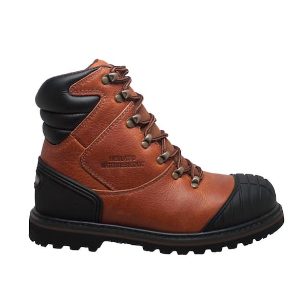 AdTec Men's Tumbled 7'' Work Boots - Steel Toe - Reddish Brown Size 11.5(M)