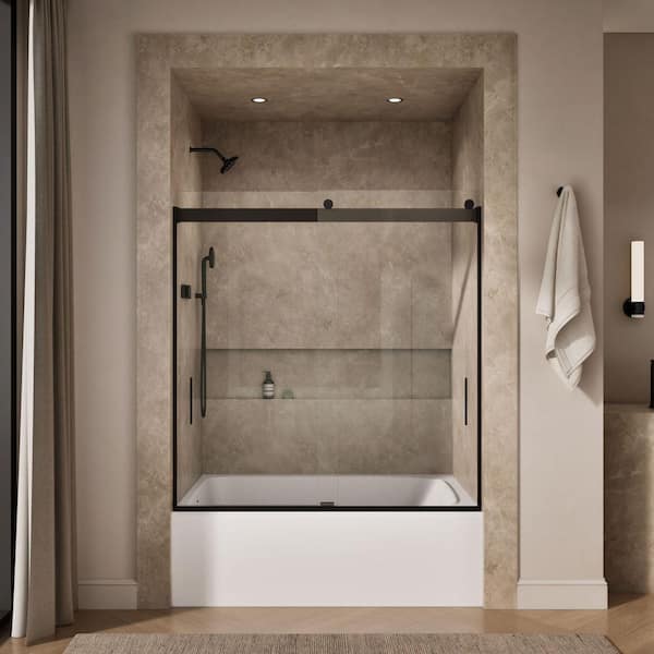 KOHLER Levity 56-60 in. W x 62 in. H Frameless Sliding Tub Door in