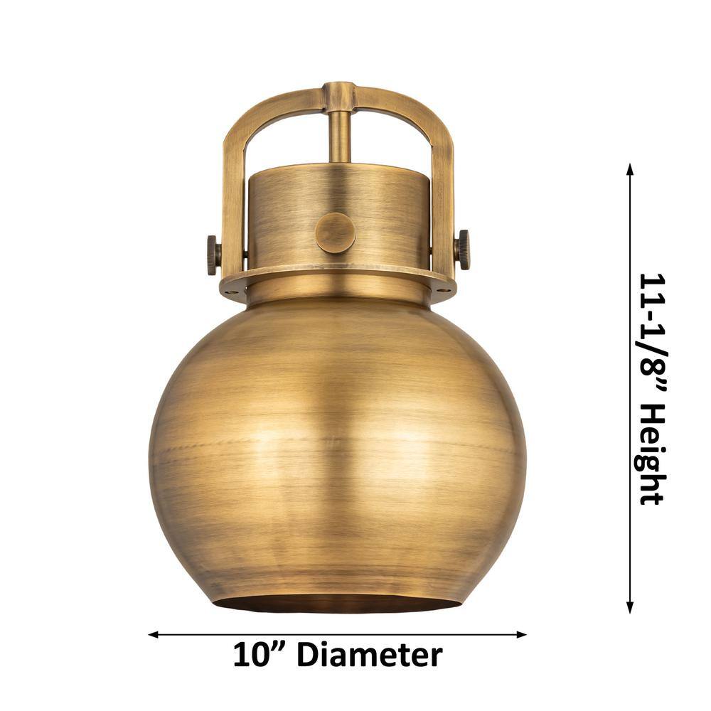 Polished Nickel Globe Glass 1-Light Pendant