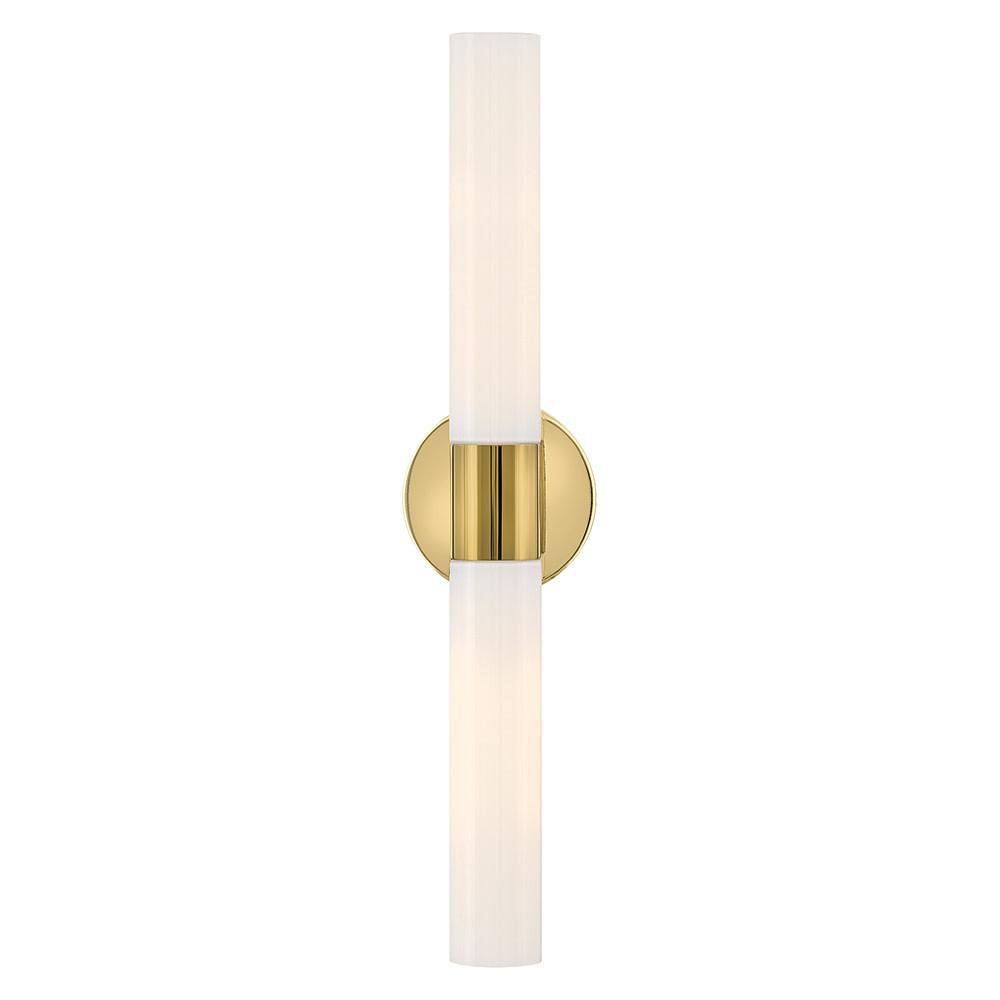 Shea 5.25 in. 2 Light Bright Brass Vanity Light price history on PriceWatchPro