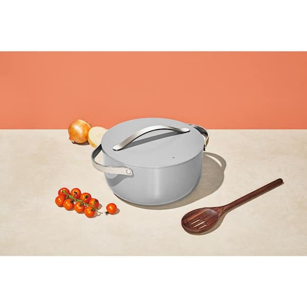 CARAWAY Non-Stick Ceramic Dutch Oven Pot with Lid, 6.5 Qt, Gray, Brand New