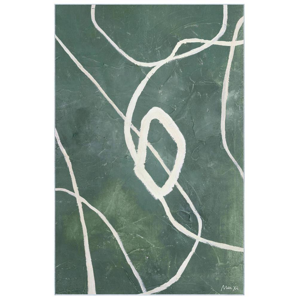 Green 5 ft. x 8 ft. Grafica Washable Abstract Art Area Rug price history on PriceWatchPro