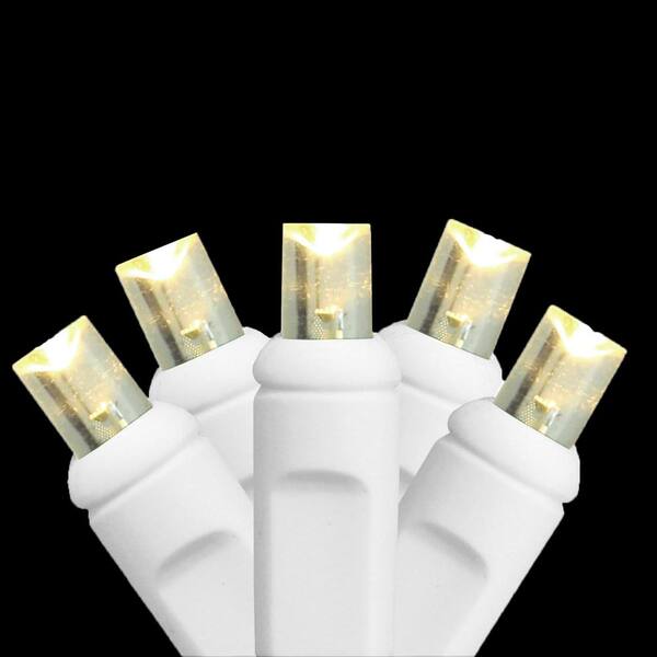 5mm Flat Top Concave Wide Angle Warm/Soft White LED Pack of 10 Similar to Christmas LED Lights 