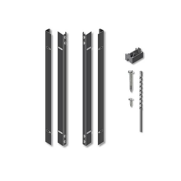 24 in. Galvanized Steel Adjustable Slat Fence Frame Kit