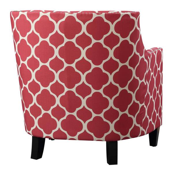 red print chair