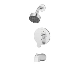 Identity 1-Handle Wall-Mounted Tub and Shower Faucet Trim Kit in Polished Chrome (Valve not Included)