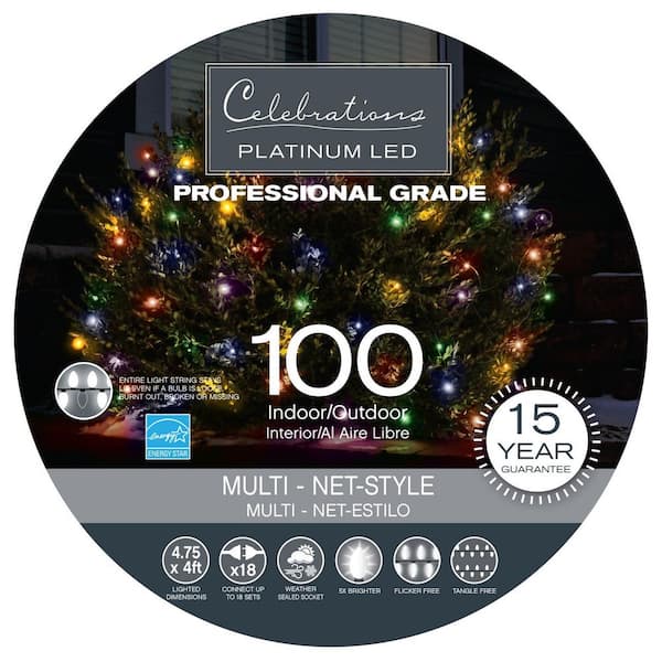 Unbranded LED Mini Multicolored 100 ct Net Lights 4 ft.