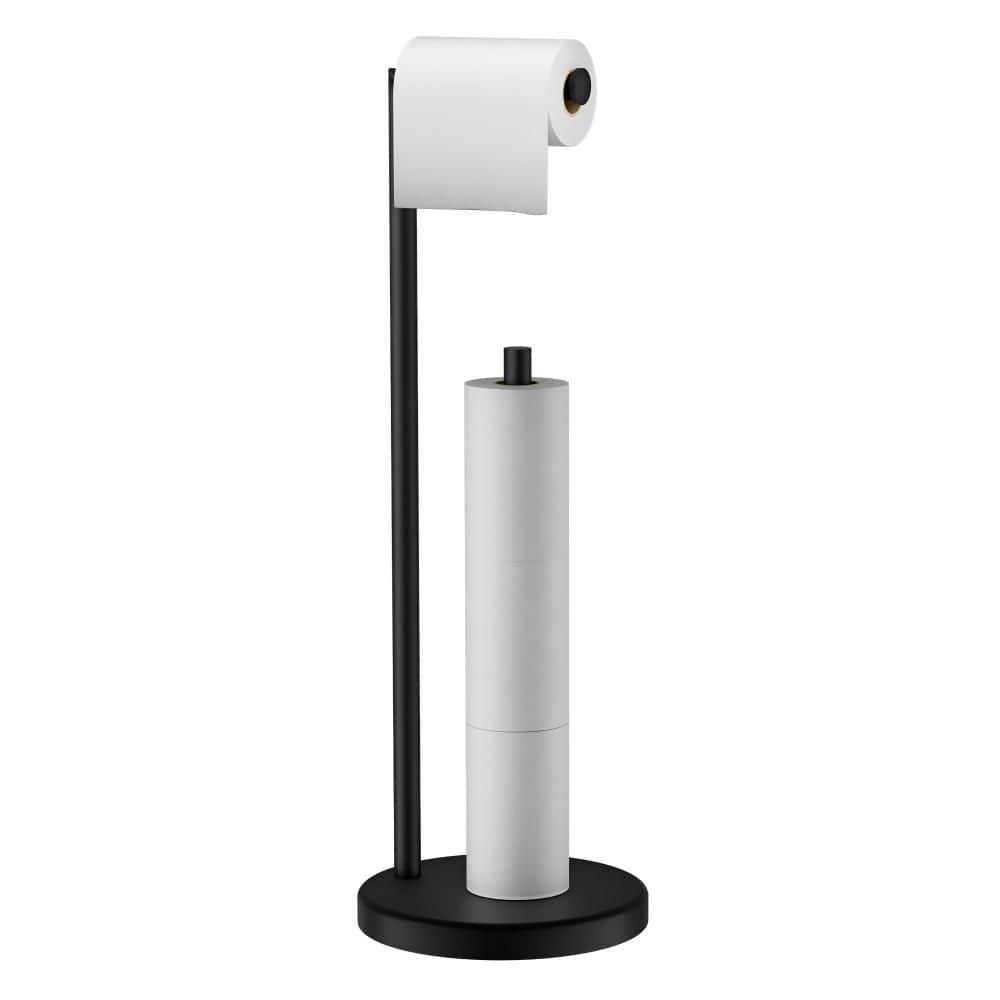 Freestanding Bathroom Toilet Paper Holder Stand with Reserver in Matte Black price history on PriceWatchPro