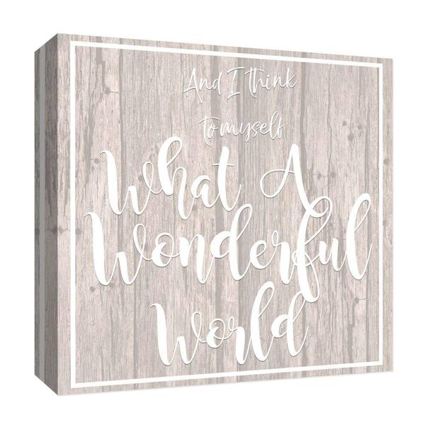 PTM Images "Wonderful'' Canvas Abstract Wall Art 15 in. x 15 in.