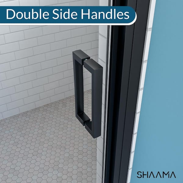 Apple - maruyama4812 SHAAMA 31 to 32 in. W x 72 in. H Pivot Framed Swing Shower