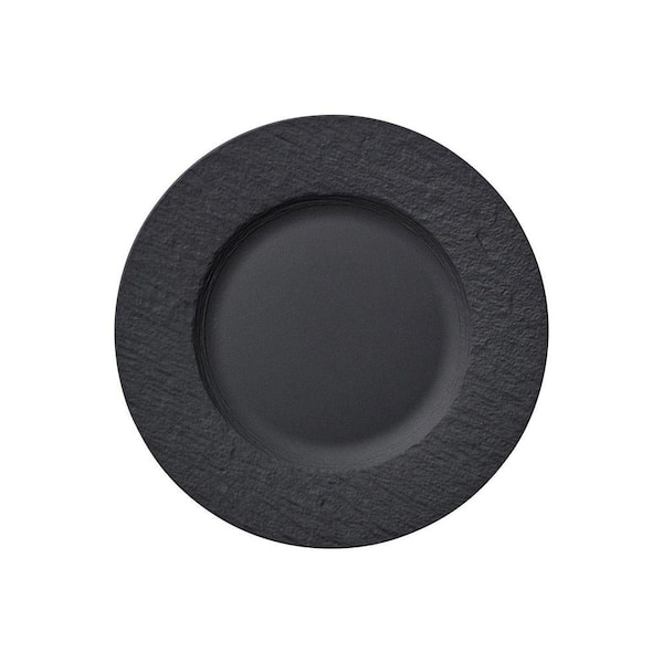 Manufacture Rock Black Porcelain Salad Plate