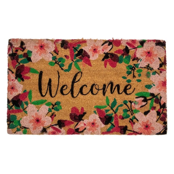 Vintage Floral Door Mat Doormats Non Slip Welcome Indoor Outdoor Home Garden Mats, Size: 50cm x 80cm(19.6'' x 31.5''), Multicolor