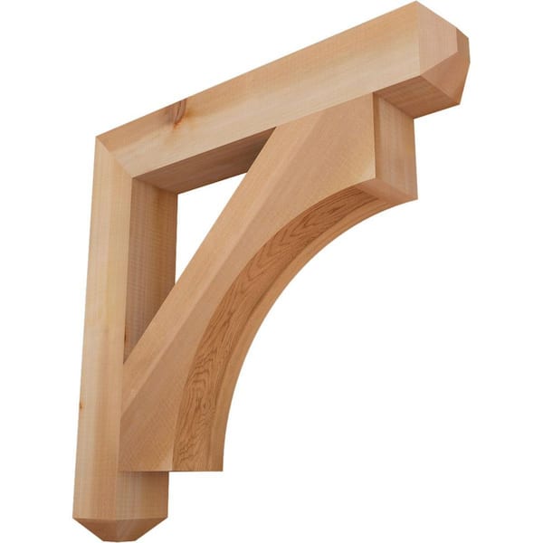 Ekena Millwork 3.5 in. x 26 in. x 26 in. Western Red Cedar Westlake Craftsman Smooth Bracket