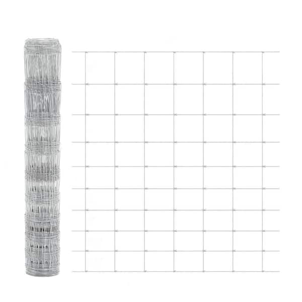 5 ft. x 164 ft. Silver Galvanized Steel Farm Fence, Hardware Cloth Wire Fencing for Cattle Chicken Goat Protection