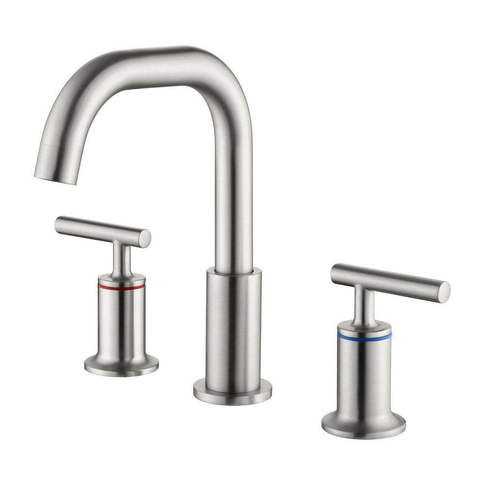 8 in. Widespread Double Handle Bathroom Faucet in Nickel price history on PriceWatchPro