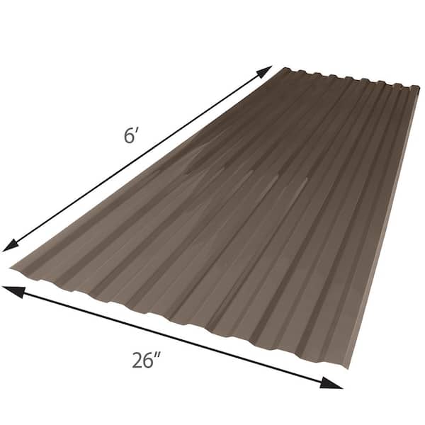 6 ft. x 26 in. Polycarbonate Roof Panel in Bronze 6 ft. x 26 in. Polycarbonate Roof Panel in Bronze