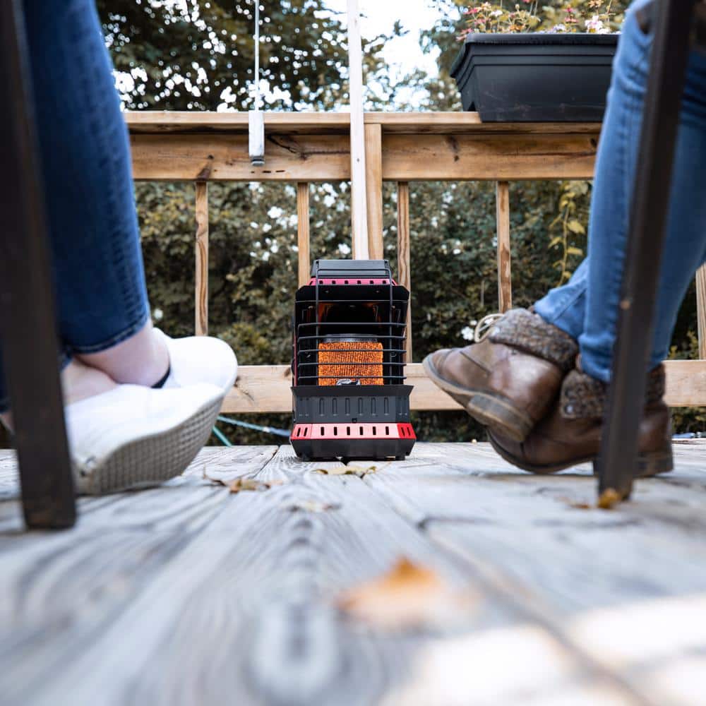 Mr. Heater Red and Black Portable Propane Heater with Safety Features