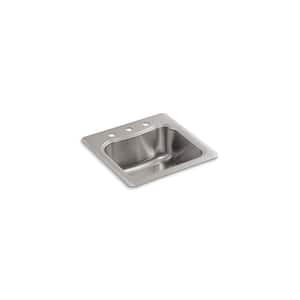 Staccato 18 Gauge Stainless Steel 20 in. 3-Hole Drop-in Bar Sink