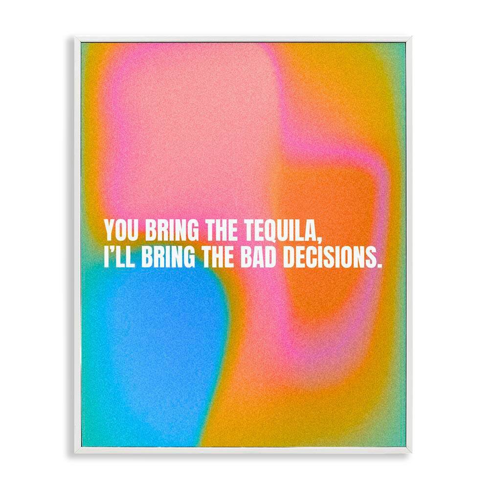 Tequila & Bad Decisions by House of Lulu White Framed Food Giclee Art Print 30 in. x 24 in. price history on PriceWatchPro