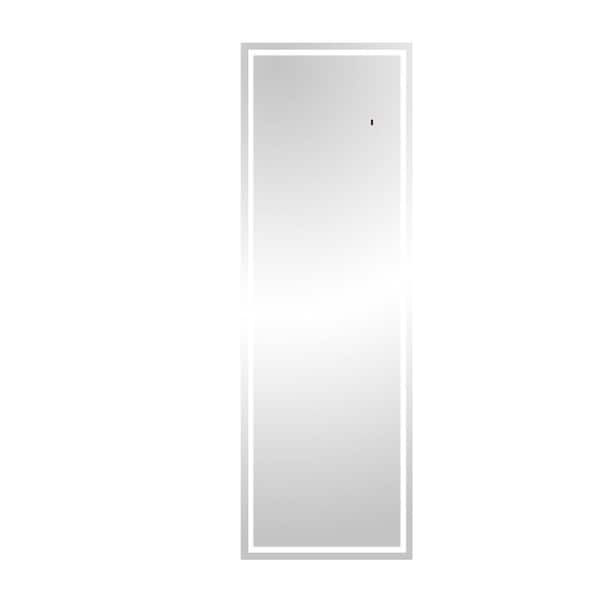 Unbranded 20 in. W x 60 in. H Rectangular Frameless Wall Mount Explosion-Proof Adjustable Bathroom Vanity Mirror