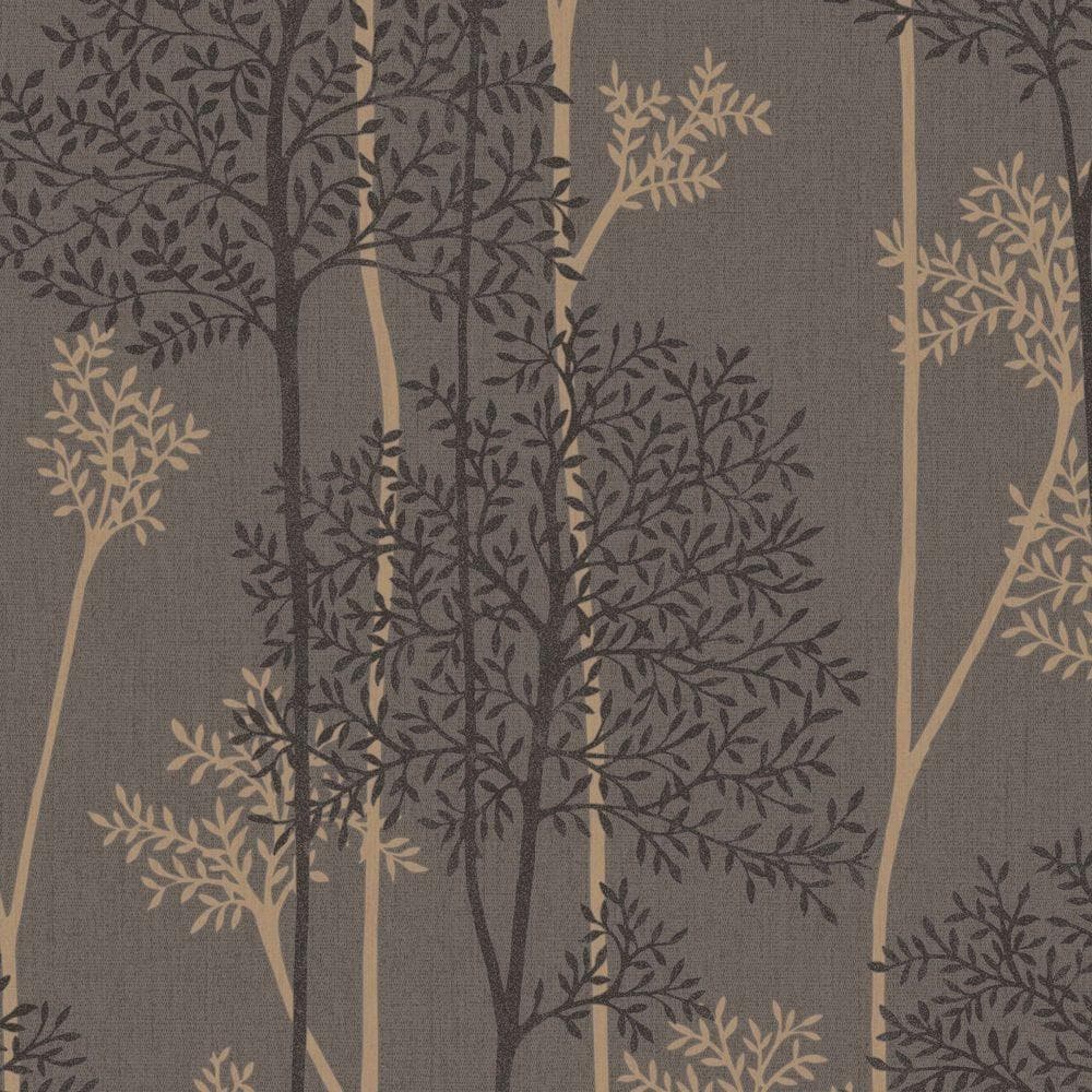 Graham & Brown Eternal Chocolate/Bronze Vinyl Strippable Roll Wallpaper  (Covers 56 sq. ft.) 33-289 - The Home Depot