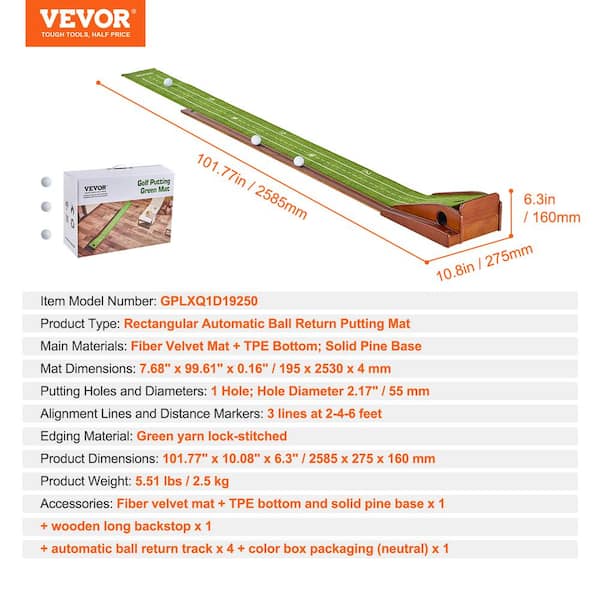 その他 Edison Golf ONE PUTT RETURN MAT vevor-putting-greens-