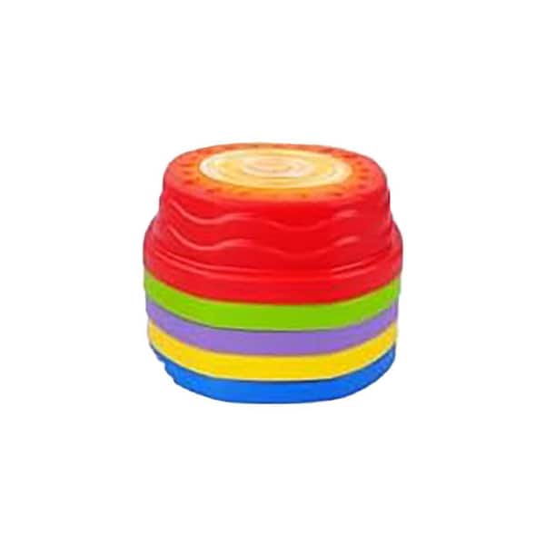 7.87 in. x 7.87 in. x 3.15 in. Square Blue Green Red Yellow Purple ABS Set Play Kit Sensory Toy Course 5-Pieces