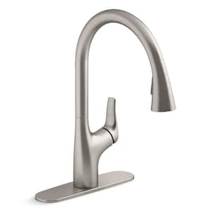 Trove Single-Handle Pull Down Sprayer Kitchen Faucet in Vibrant Stainless