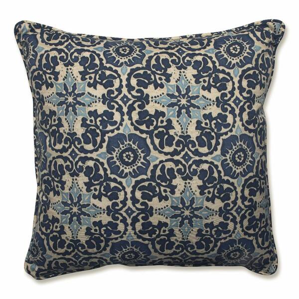 Pillow Perfect Blue Square Outdoor Square Throw Pillow