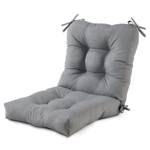21 in. x 42 in. Outdoor Dining Chair Cushion in Heather Gray