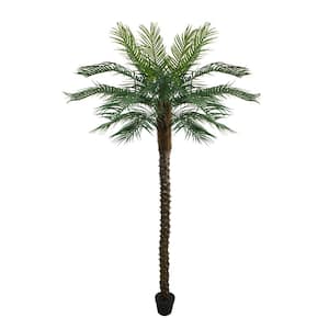 7.25 ft. Green and Brown Potted Artificial Phoenix Palm Tree