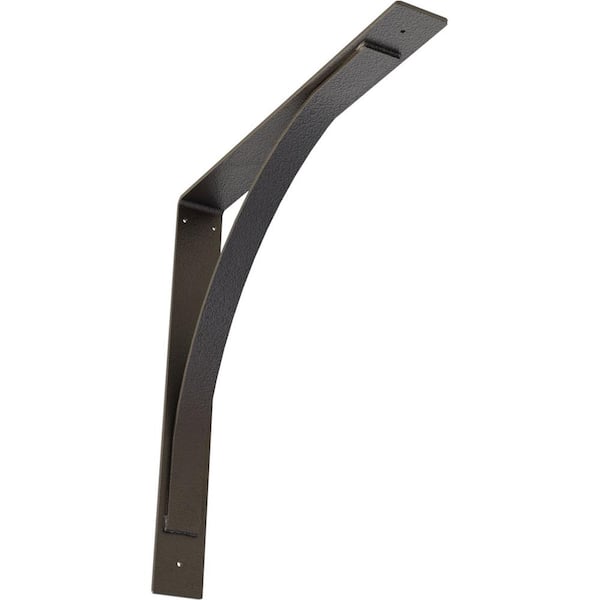 Ekena Millwork 3 in. W x 24 in. H x 24 in. D Hammered Dark Bronze Morris Steel Bracket