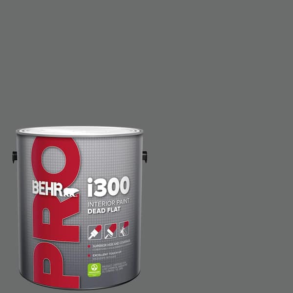 1 gal. #770F-5 Dark Ash Dead Flat Interior Paint