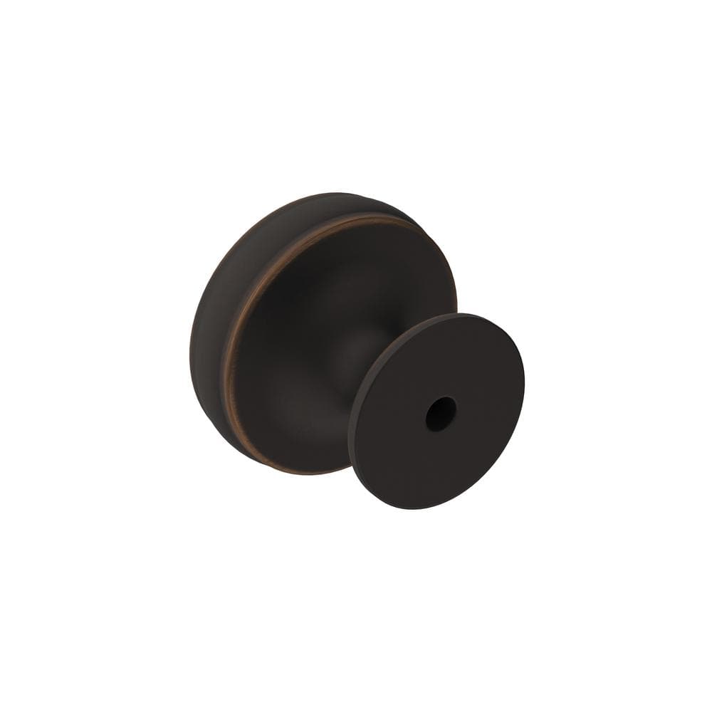 Oil Rubbed Bronze Round Cabinet Knob with Mounting Hardware