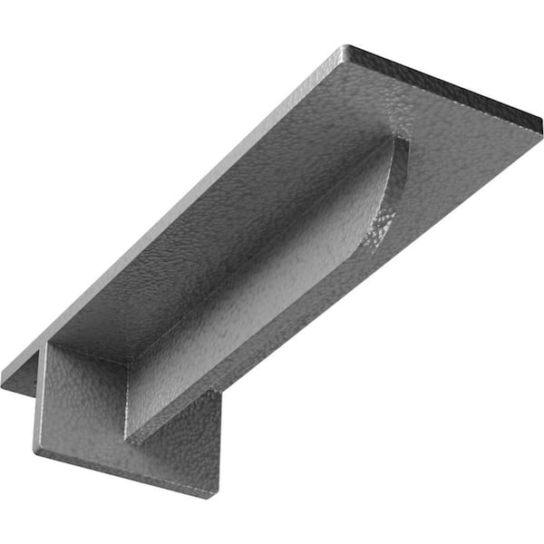 Ekena Millwork 3 in. x 2 in. x 10 in. Steel Hammered Gray Heaton Bracket