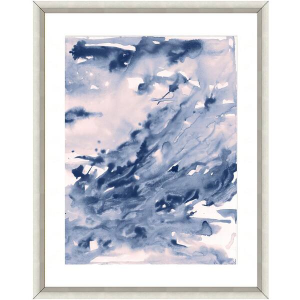 Vintage Print Gallery "Seafoam watercolor I" Framed Archival Paper Wall Art (24 in. x 28 in. in Full Size)