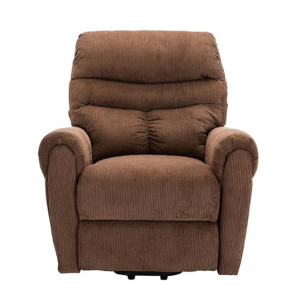 sumyeg Modern Electric Coffee Fabric Power Lift Recliner with Side Pocket For Elderly