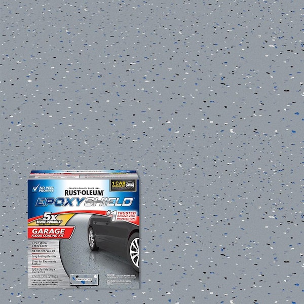 Rust-Oleum EpoxyShield 1 gal. Gray High-Gloss 1 Car Garage Floor Kit