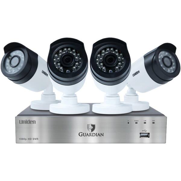 Uniden 8-Channel 1080p 1TB Surveillance Systems With 4 Wired Outdoor Bullet Cameras