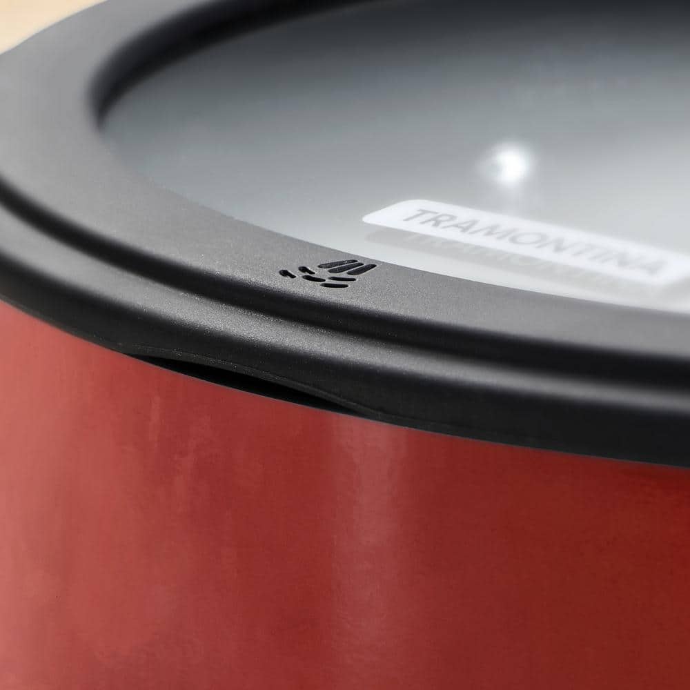 15-Piece Red Aluminum Nonstick Cookware Set with Enamel Finish