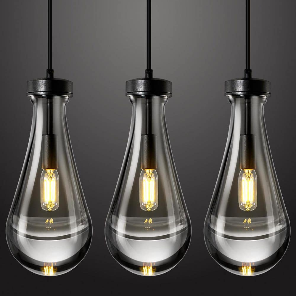 ZHLWIN Raindrop Pendant Lights Kitchen Island Set of 3 Teardrop