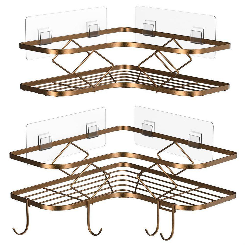 Dracelo Wall Mounted Bathroom Shower Caddies Adhesive Type Coner