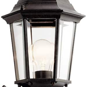 Madison 20 in. 1-Light Tannery Bronze Outdoor Hardwired Wall Lantern Sconce with No Bulbs Included (1-Pack)